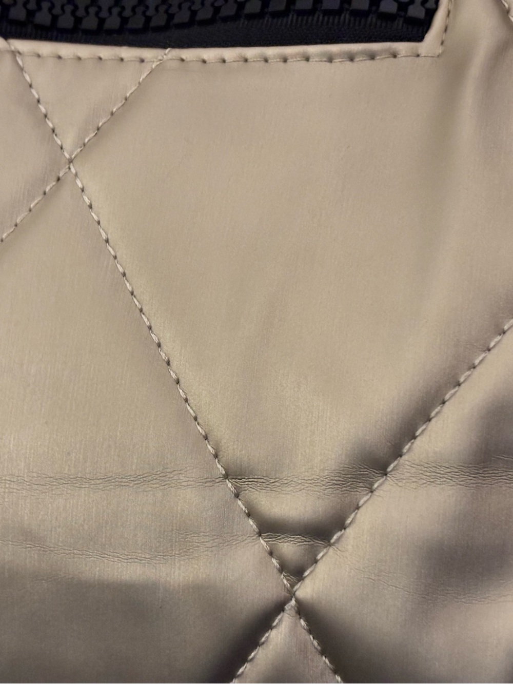 Shawn Killinger x IHKWIP Superstar Satchel Champagne Metallic Quilted Tote Bag - Picture 12 of 13